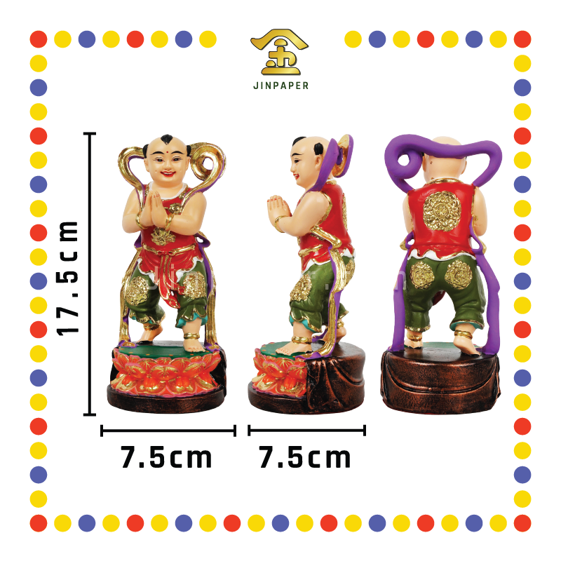 PRAYING STATUE 6寸 彩色善财童子