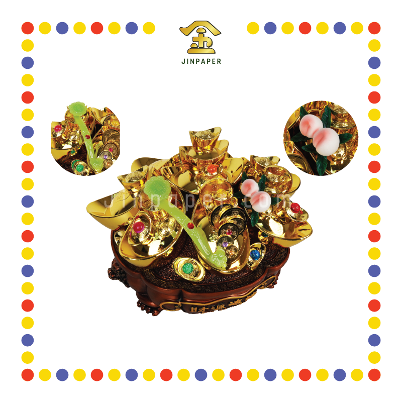 LUCKY GOODS 6寸 红铜色财源滚滚聚宝盆