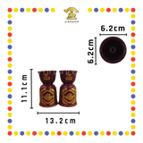 PRAYING CANDLESTICK【6号/5号/4号/3号】朱红烛台(描金, 宝钱)