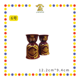 PRAYING CANDLESTICK【6号/5号/4号/3号】朱红烛台(描金, 宝钱)