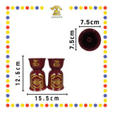 PRAYING CANDLESTICK【6号/5号/4号/3号】朱红烛台(描金, 宝钱)