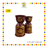 PRAYING CANDLESTICK【6号/5号/4号/3号】朱红烛台(描金, 宝钱)