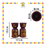 PRAYING CANDLESTICK【6号/5号/4号/3号】朱红烛台(描金, 宝钱)