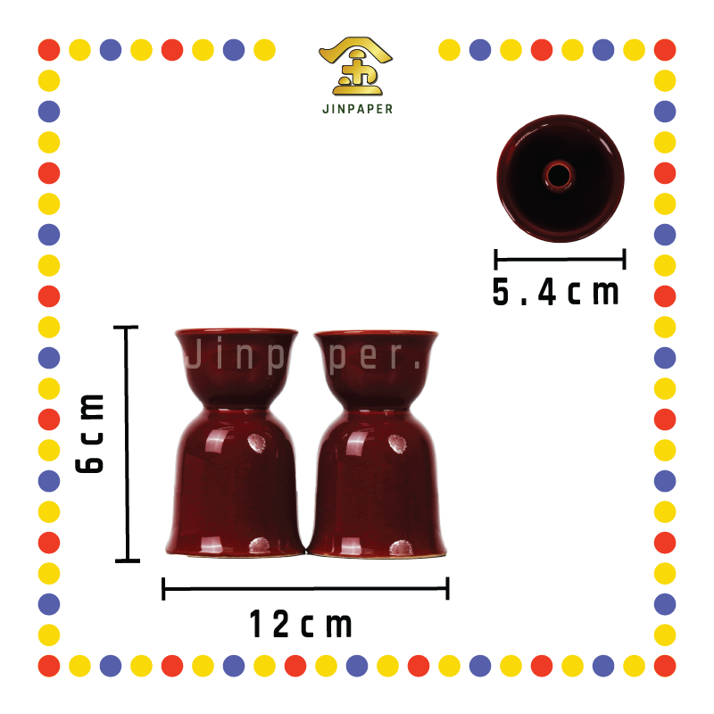 PRAYING CANDLESTICK【6号/5号/4号/3号】朱红烛台