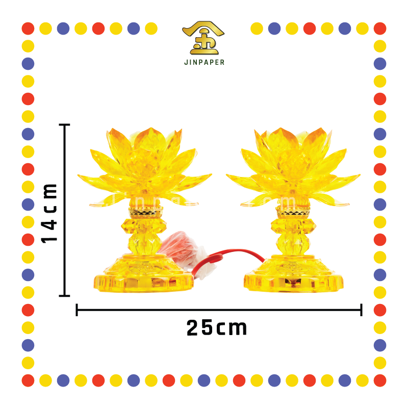 PARYING LAMP 6号 七彩水晶莲花灯【黃/透明/红/粉红/紫】(全LED)