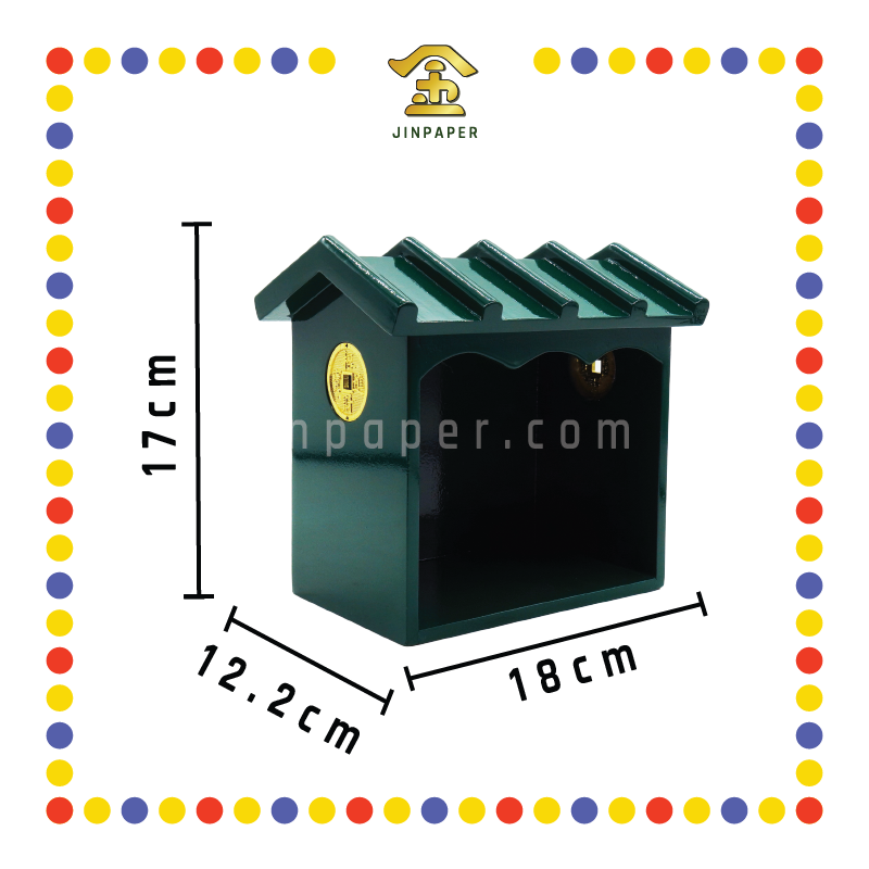 PRAYING HOUSE 大二伯爷屋青色 6x4x6