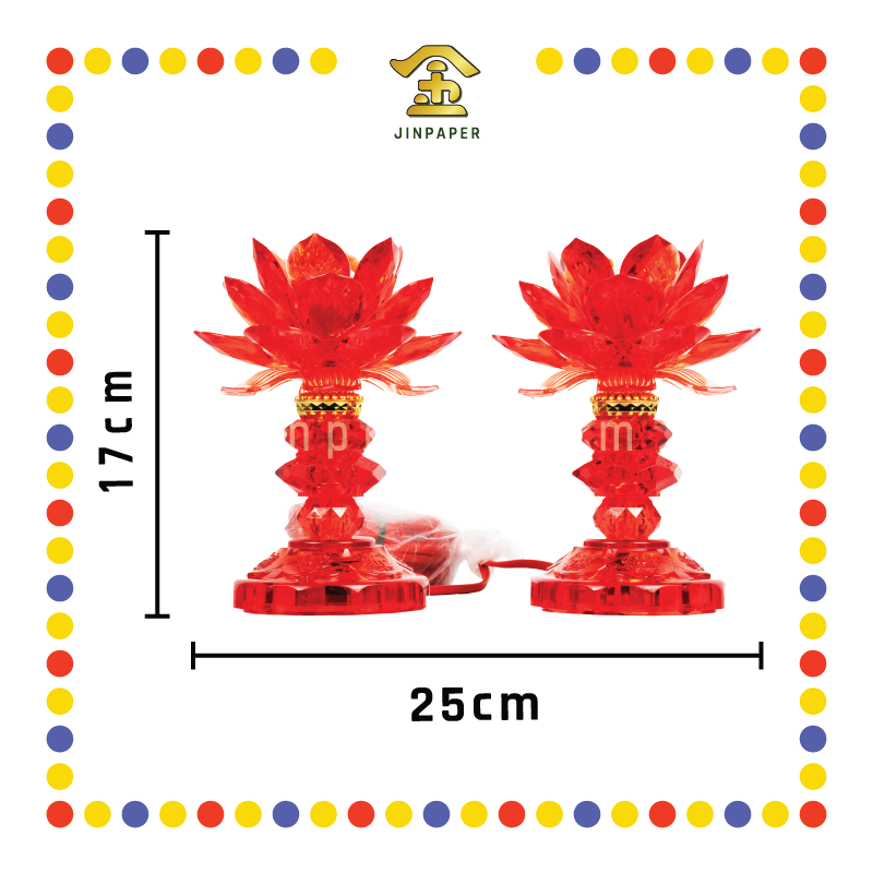 PARYING LAMP 7号 七彩水晶莲花灯【黃/透明/红/粉红/紫】(全LED)