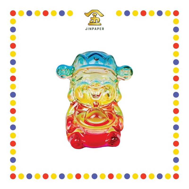 LUCKY GOODS 7cm 五彩财神摆件