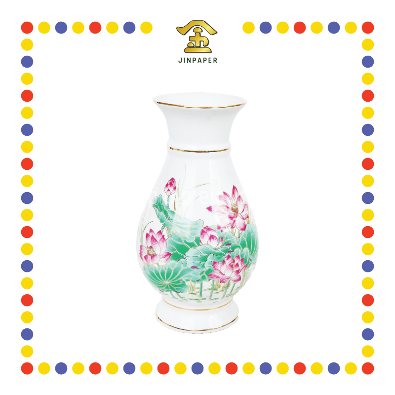 PRAYING CUP 8寸 如意彩荷花瓶