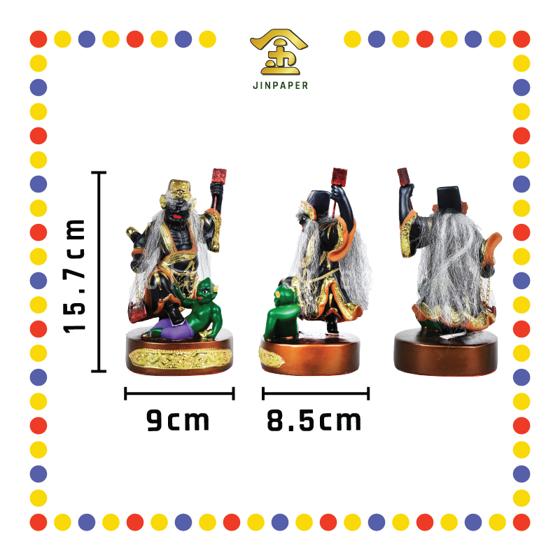 PRAYING STATUE 8寸 踩鬼大二伯爷(对)