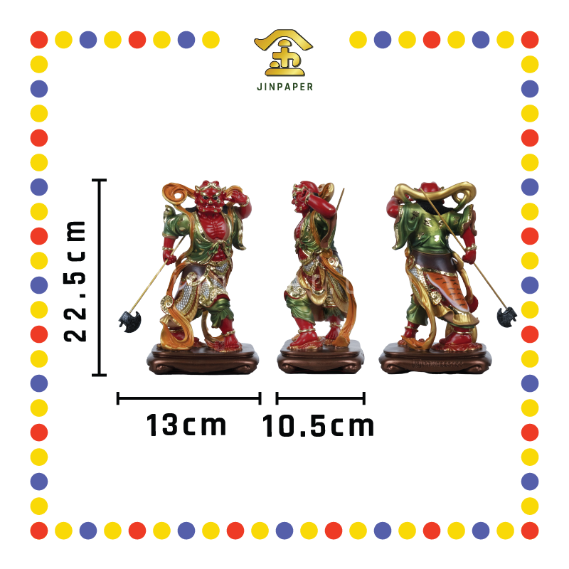 PRAYING STATUE 8寸 树脂珍珠淡彩新体千里眼顺风耳(对)