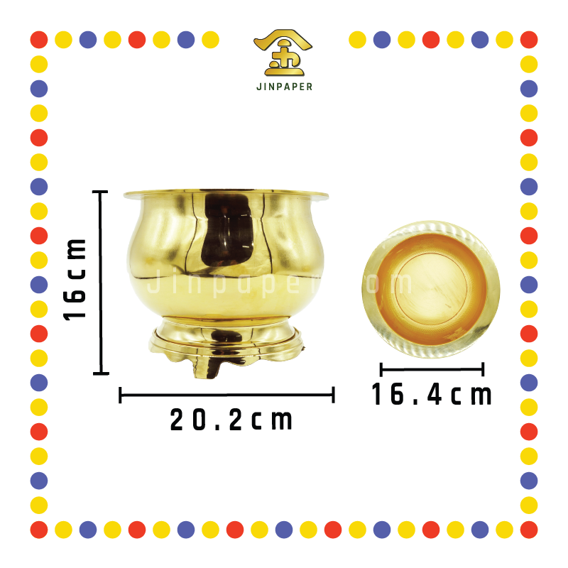 PRAYING CENSER 8寸 铜光身炉 (香炉)