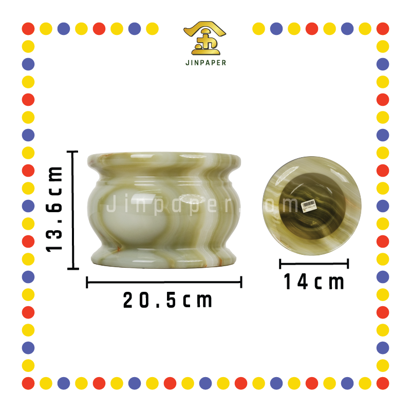 PRAYING CENSER 8寸 青玉石炉