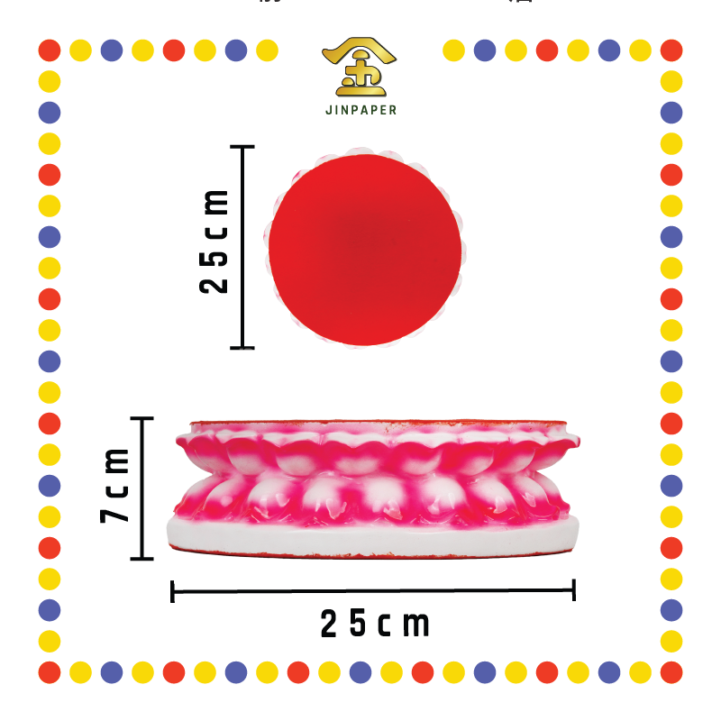 STATUE STAND 9½ 莲花座【红/金箔】