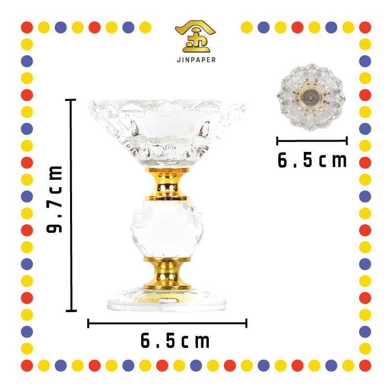 PRAYING CANDLETICK (D)H07910-2 水晶烛台