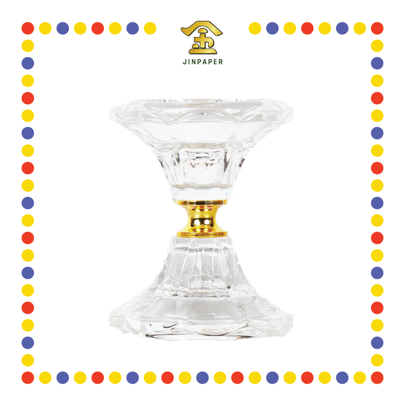 PRAYING CANDLETICK (C)H07910-3 水晶烛台