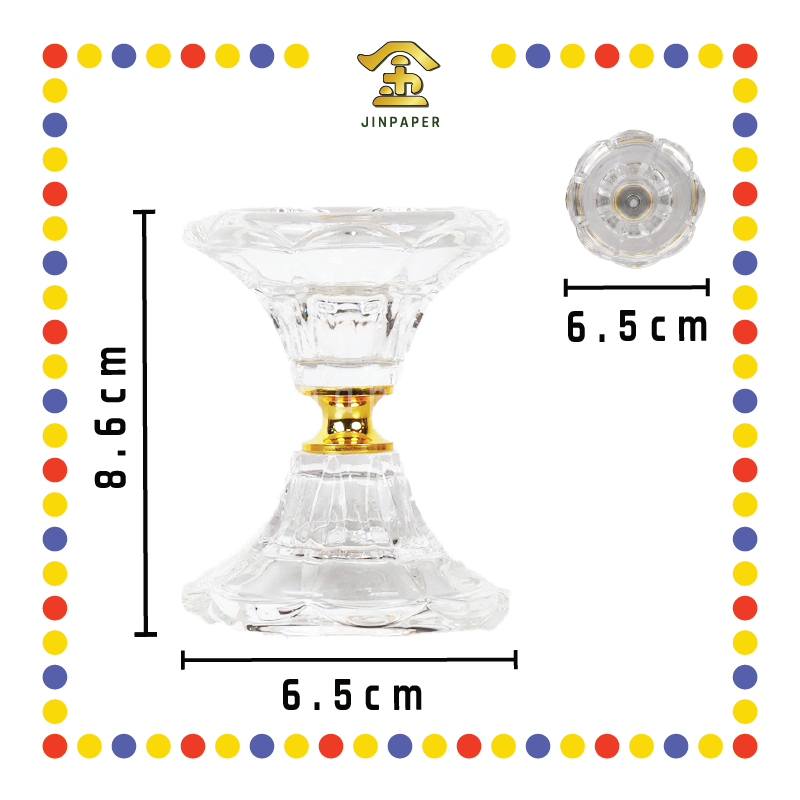 PRAYING CANDLETICK (C)H07910-3 水晶烛台