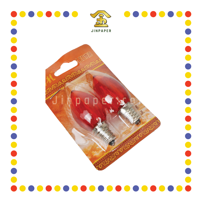 PRAYING LAMP LED 水晶烛泡(红)(对)