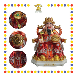 LUCKY GOODS 8寸 铜彩如意招财进宝财神