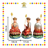 PRAYING STATUE 12" 树脂珍珠彩水浪地藏王