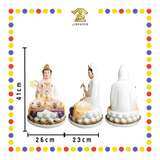 PRAYING STATUE 16" 仿汉白玉紫哑C款观音