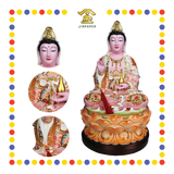 PRAYING STATUE 16" 树脂手工古彩全莲观音