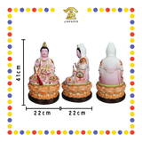 PRAYING STATUE 16" 树脂手工古彩全莲观音