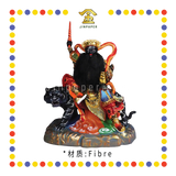 PRAYING STATUE 16" 树脂手工古彩带骑武财神