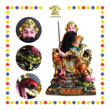 PRAYING STATUE 12" 树脂金缕彩坐山玄天上帝