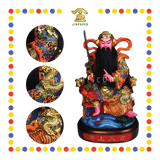 PRAYING STATUE 16" 树脂坐手工古彩圆座玄天上帝