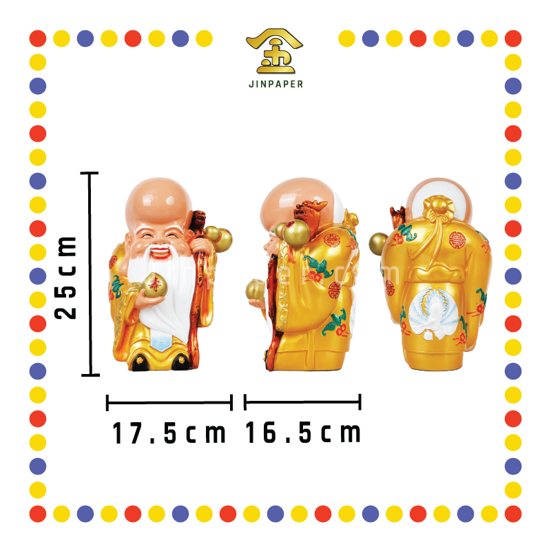 PRAYING STATUE 金彩绘Q版三星