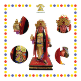 PRAYING STATUE 16" 木雕植发关平