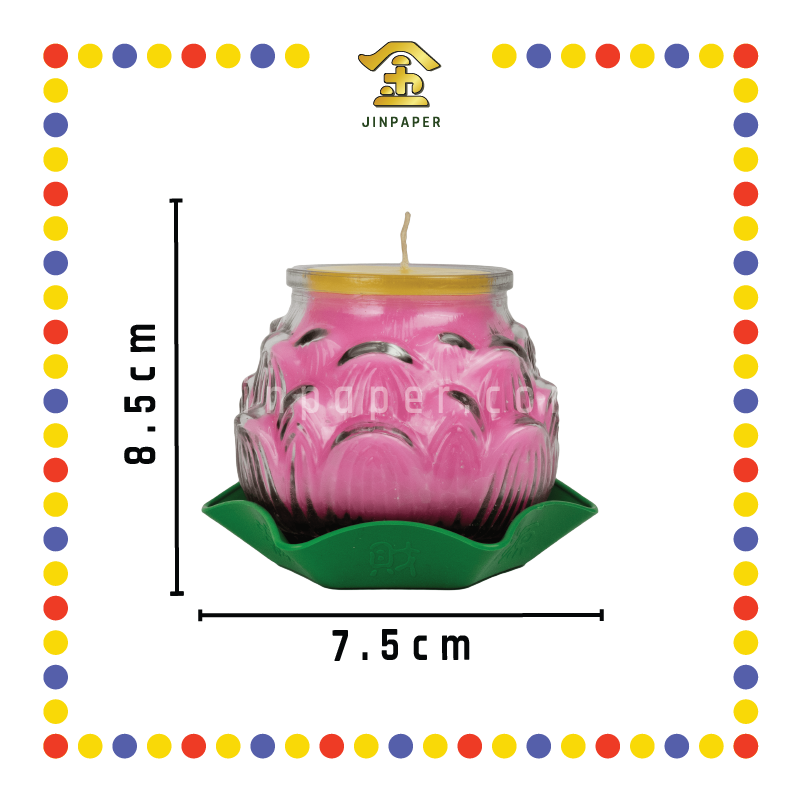 JOSS CANDLE 豐利【2号/3号】玻璃佛莲 (蓮花蠟燭)
