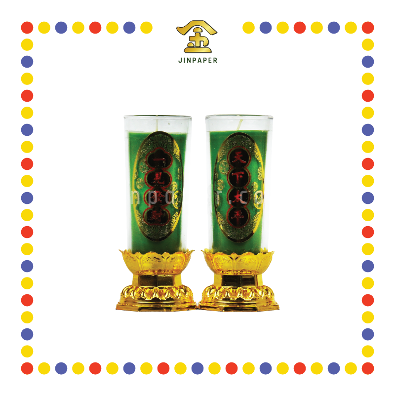 JOSS CANDLE 大二伯爷玻璃斗烛(青)