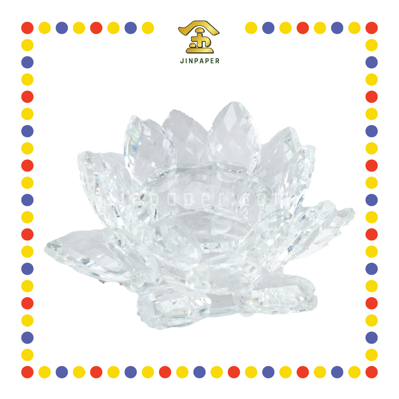 PRAYING CANDLESTICK 水晶莲花烛台(透明)