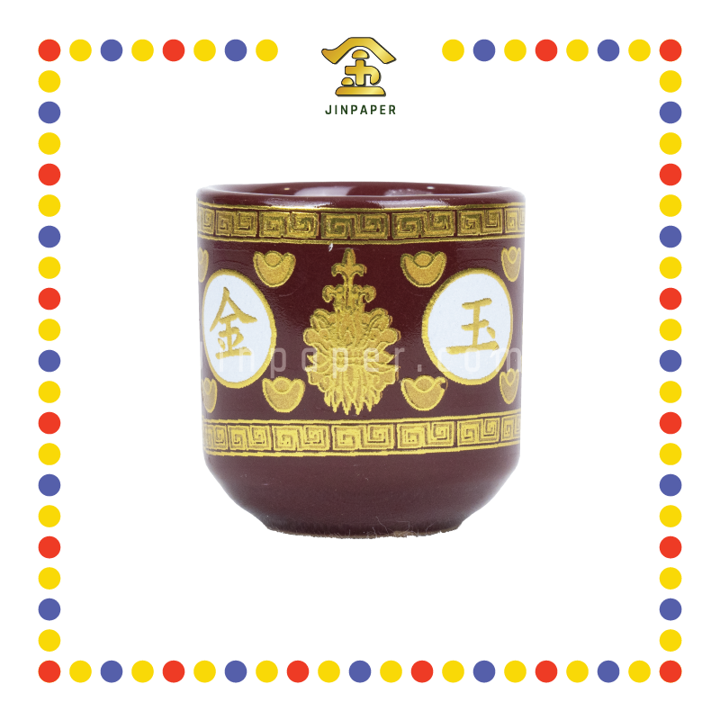 PRAYING CUP 中号桶形杯(描金, 金玉)