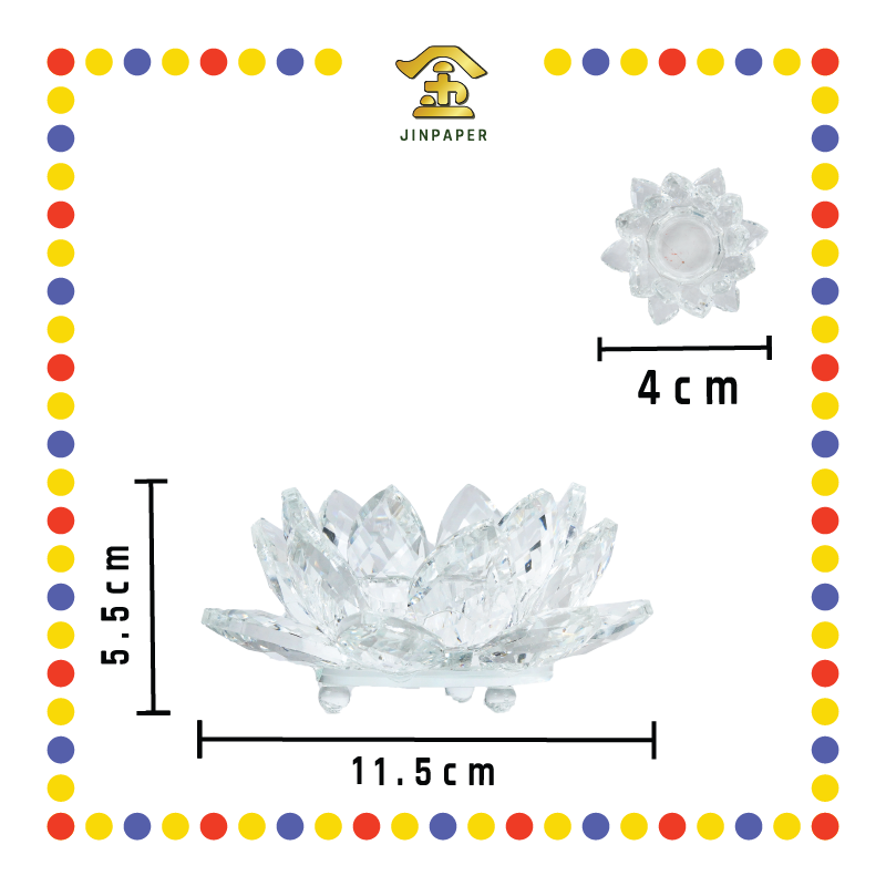 PRAYING CANDLESTICK 水晶莲花烛台(透明)