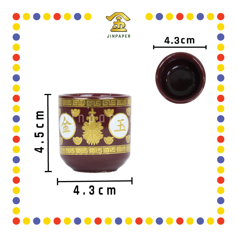 PRAYING CUP 中号桶形杯(描金, 金玉)