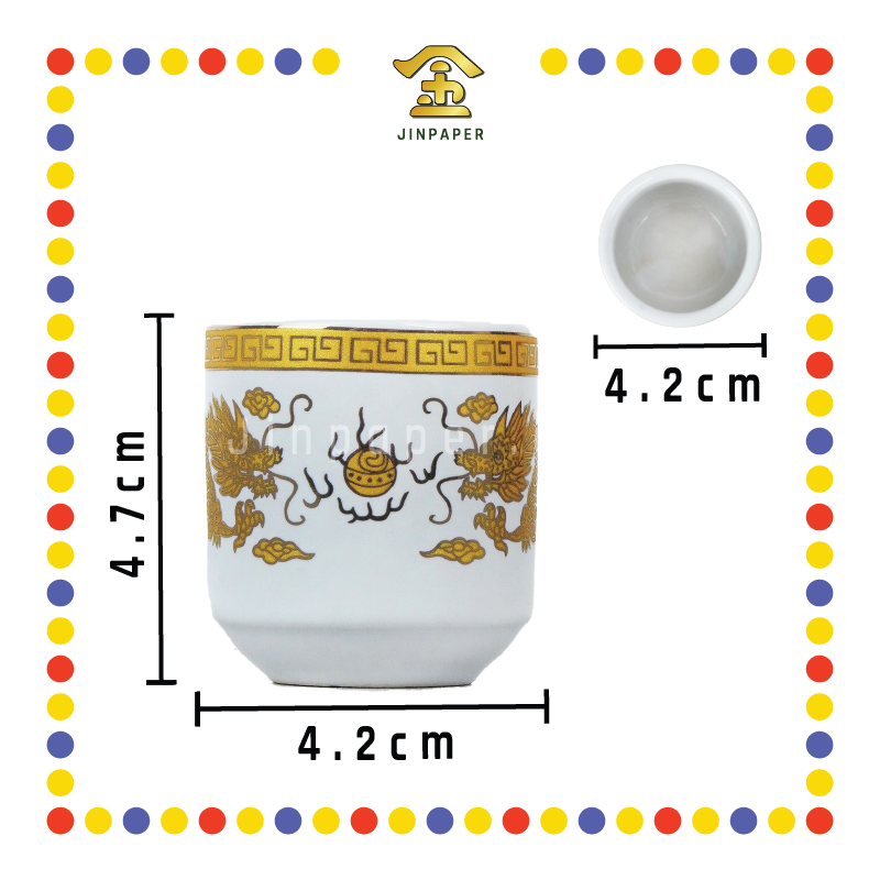 PRAYING CUP 白瓷双龙桶形杯