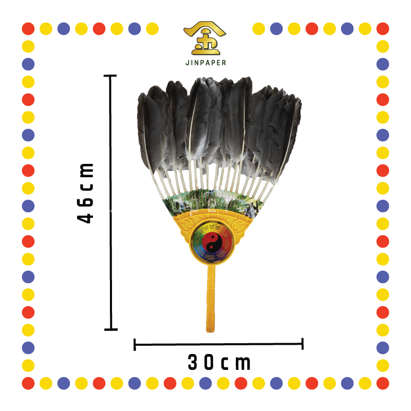 PRAYING GROCERIES 孔明扇含八卦(黑)