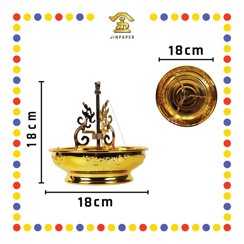 INCENSE HOLDER 台湾 聚宝塔香盘【金色/古铜色】