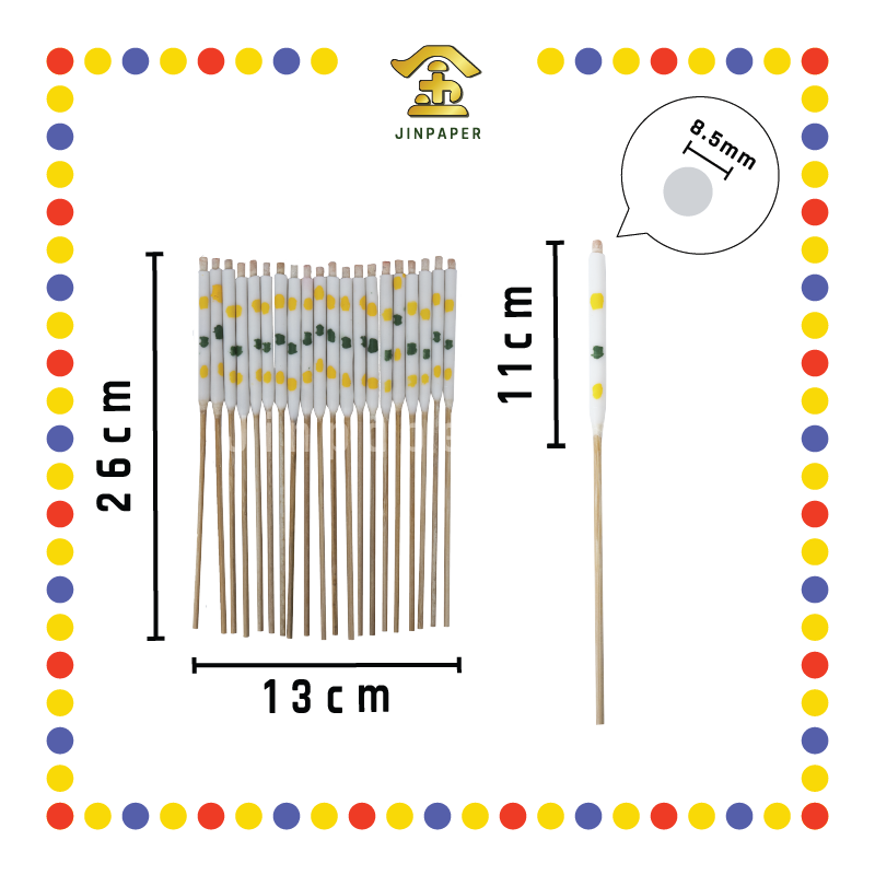 JOSS CANDLE 花六富贵白脚烛(10对) (蜡烛)