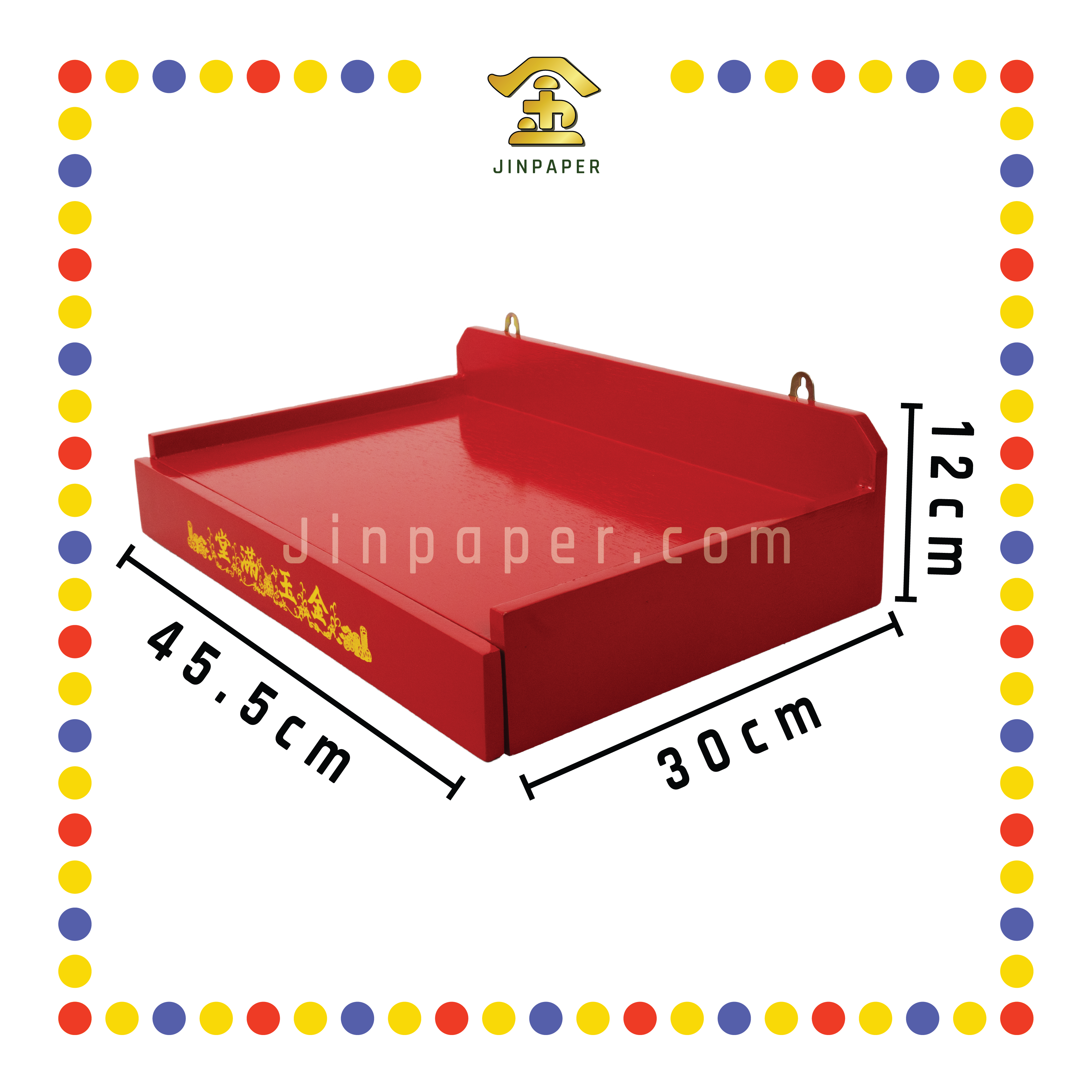 PRAYING BOARD (平)神托 18x12 (红)