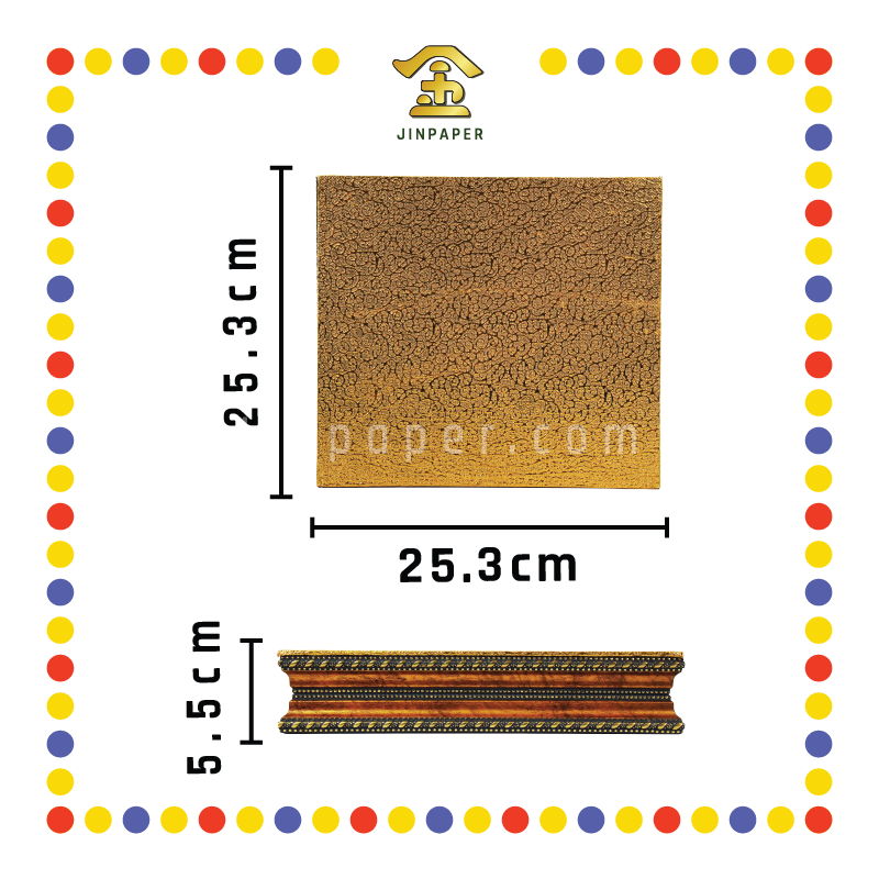 STATUE STAND 2"高 金皮黑边神座(多种尺寸)