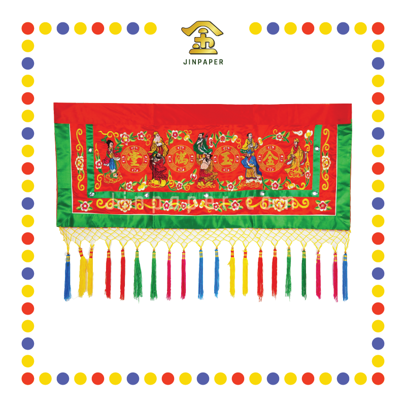 DOOR DECORATION 3尺 高档精工绣八仙门彩(金玉)