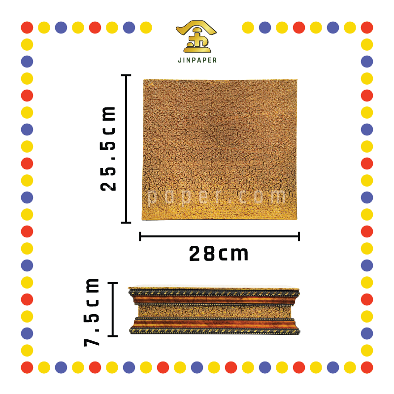 STATUE STAND 3"高 金皮黑边神座(多种尺寸)