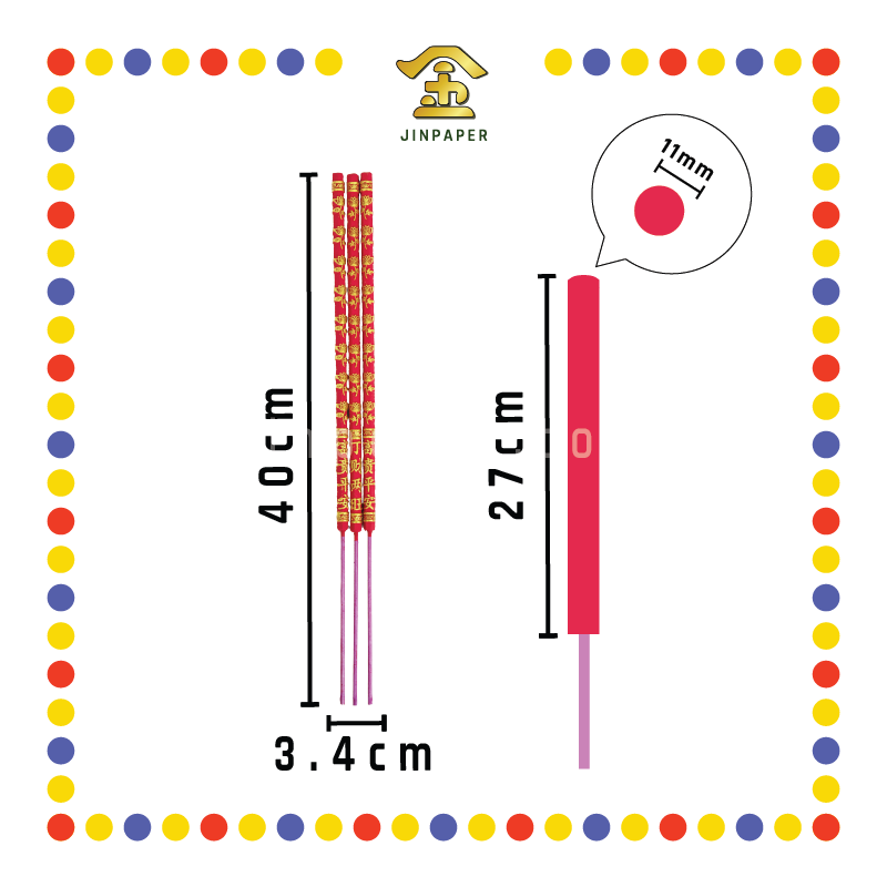 JOSS STICK 40cm 金色有钱花 (大香)