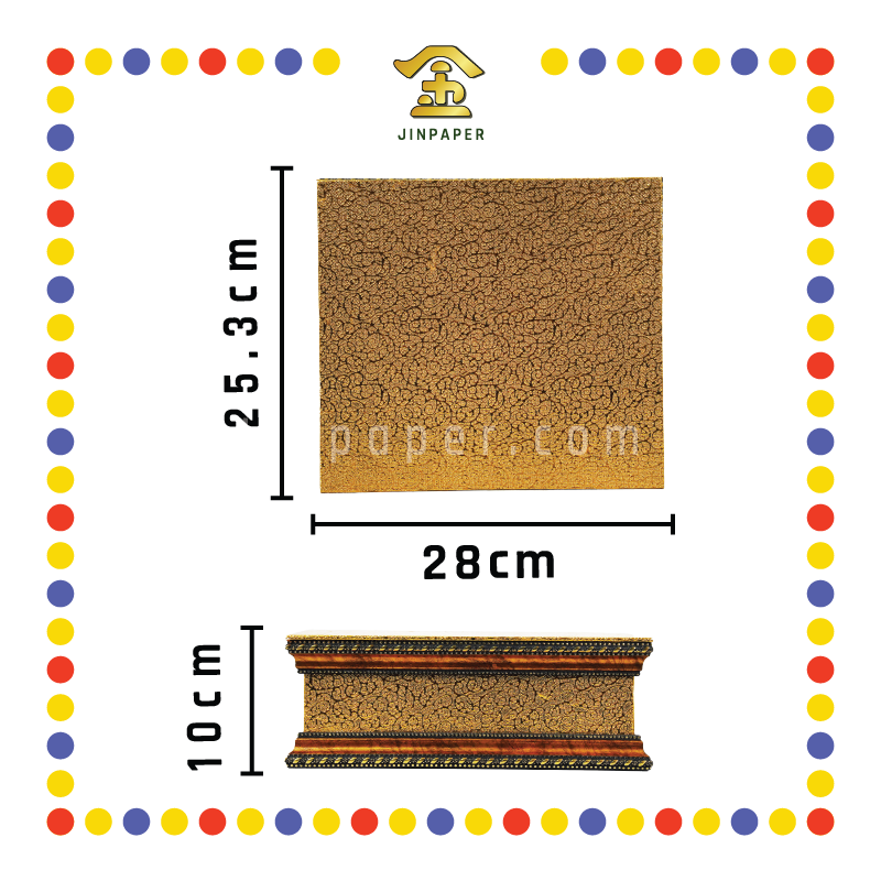 STATUE STAND 4"高 金皮黑边神座(多种尺寸)