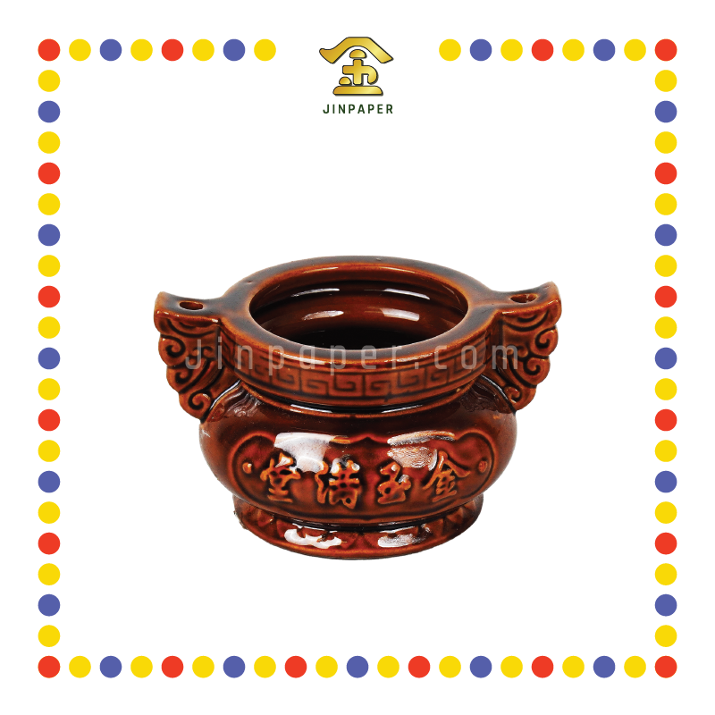 PARYING CENSER 4'' 3号 小双耳古铜招财香炉