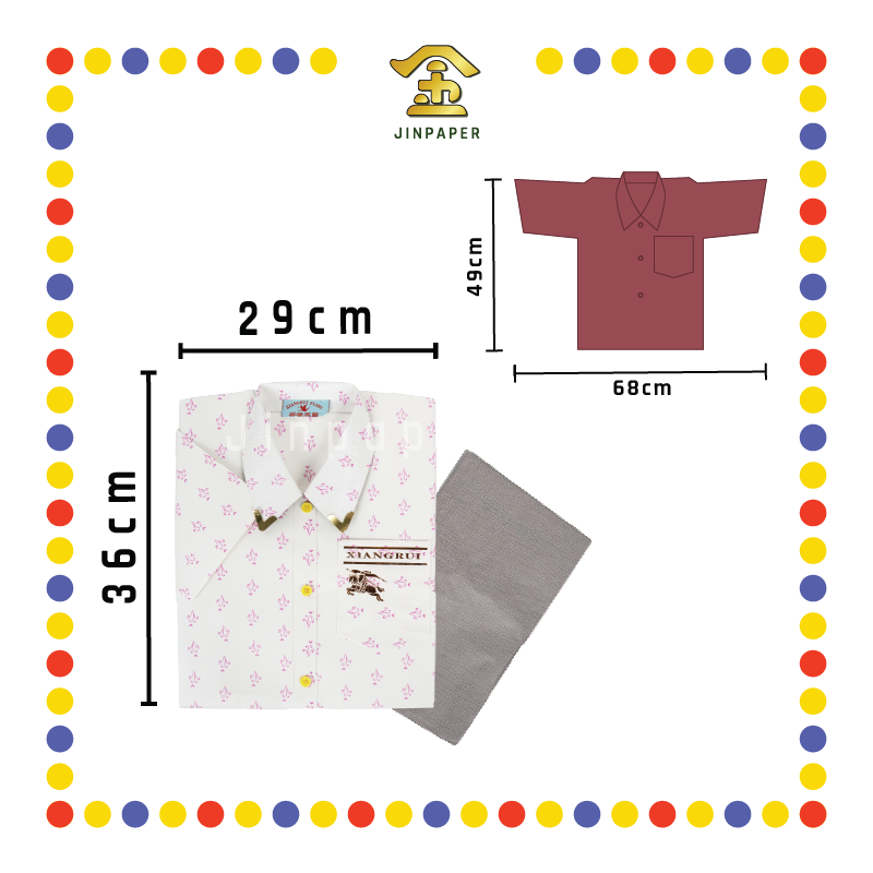 JOSS PAPER G108 奢华特种纸男短恤衫 (冥纸)